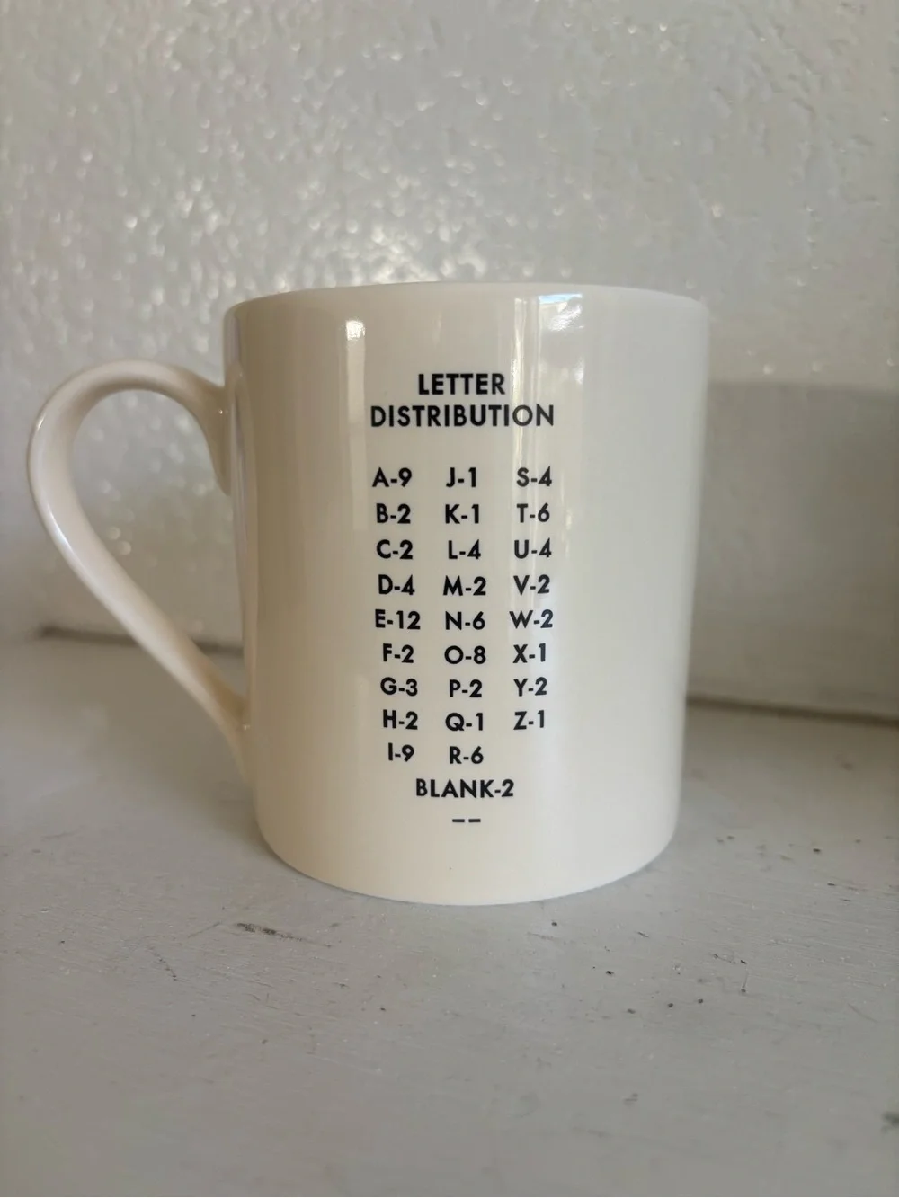 Scrabble Coffee Mug Tea cream color games